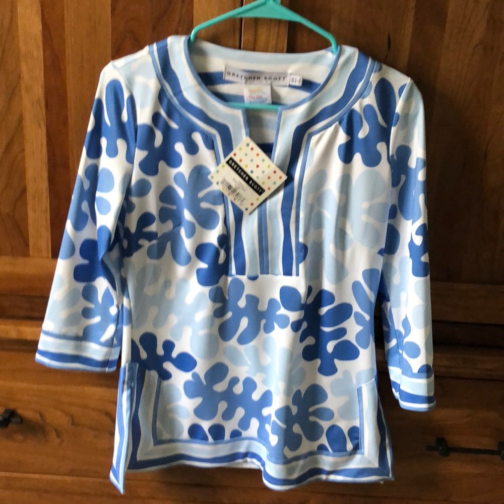 Gretchen Scott split neck tunic